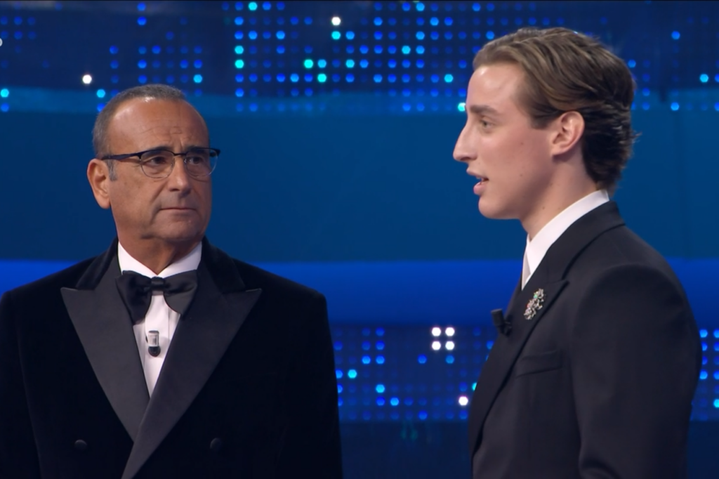 Edoardo Bove e Carlo Conti - Sanremo