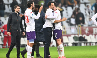 Palladino con Gosens e Adli - Fiorentina