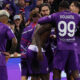 Esultanza gol Kean con Kouame, Dodo, Adli, Ranieri e Bove - Fiorentina