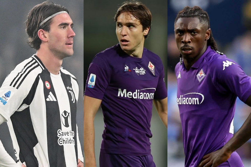 Vlahovic, Kean e Chiesa - Fiorentina e Juventus
