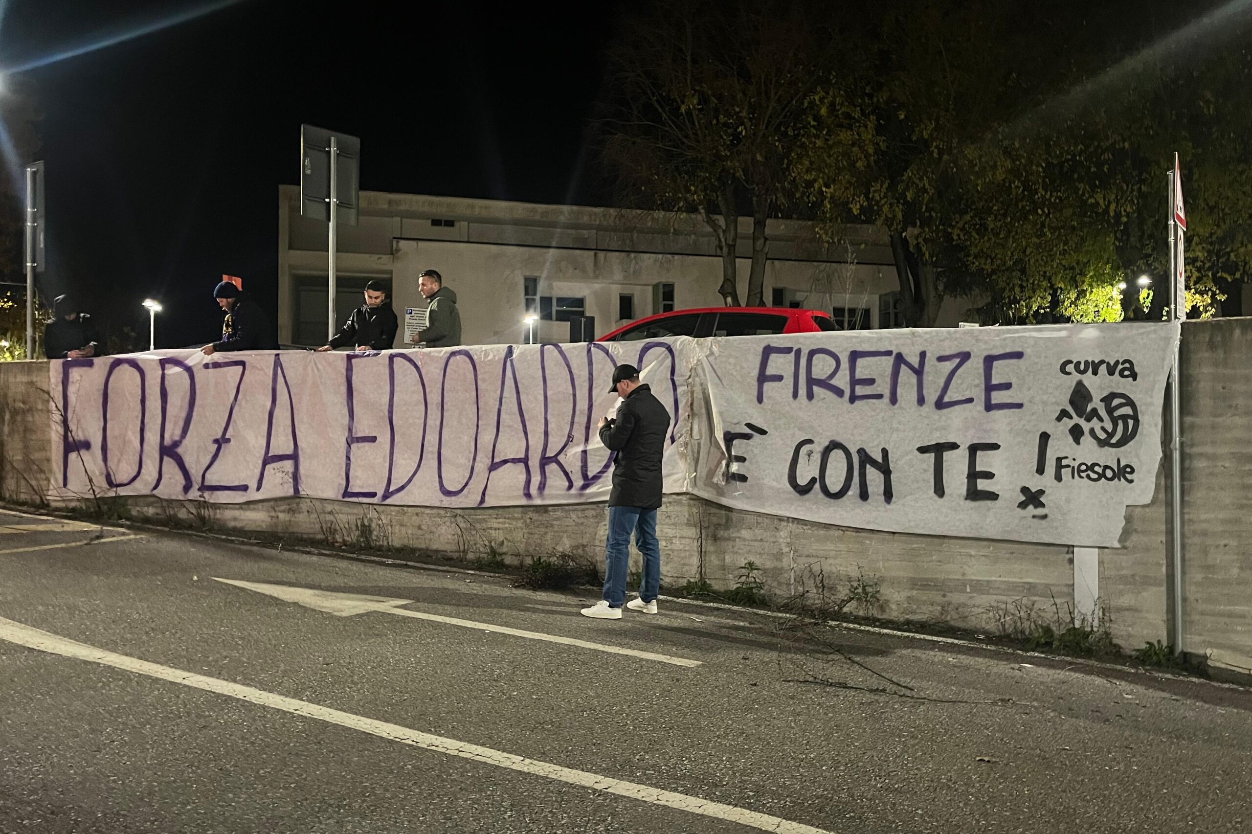Striscione ultras per bove