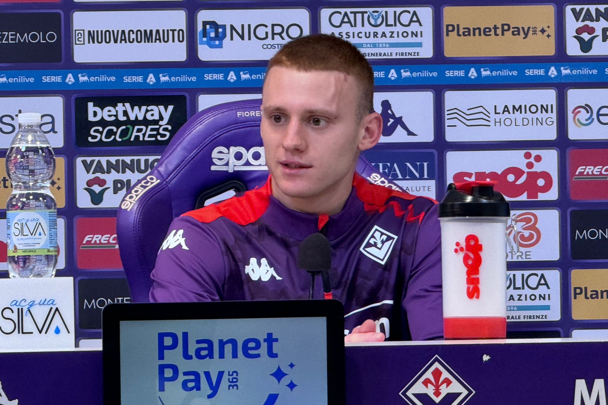 Pietro Comuzzo in conferenza - Fiorentina
