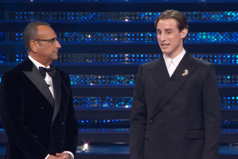 Edoardo Bove e Carlo Conti - Sanremo