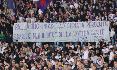 Striscione contro Palladino e Pradè Fiorentina