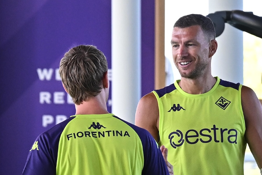 Dzeko e Gudmundsson Fiorentina