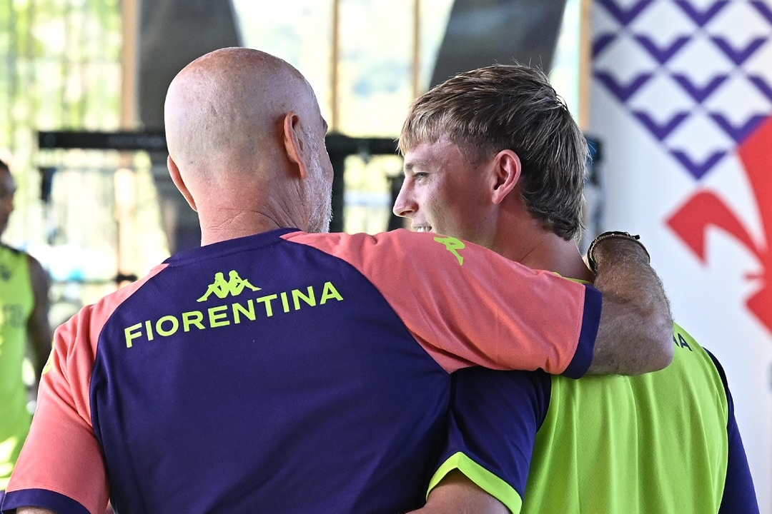 Gudmundsson e Pioli Fiorentina