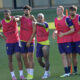 Allenamento Fiorentina viola Park Ndour, Pablo Marí, Dodo, Comuzzo e Ranieri