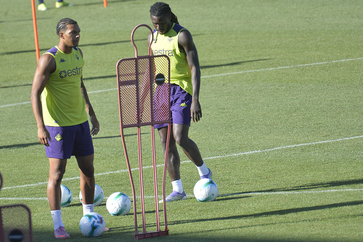 Allenamento Fiorentina - Kean e ndour