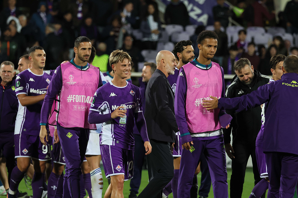 Fiorentina - Stefano Pioli con Richardson e Gudmundsson
