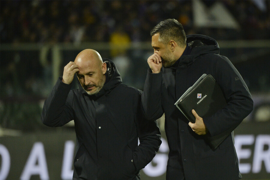 FIORENTINA - INTER  28-01-2024  VINCENZO ITALIANO E DANIEL NICCOLINI GALASSI SILVANO/SILPRESS Italiano e Niccolini - Fiorentina