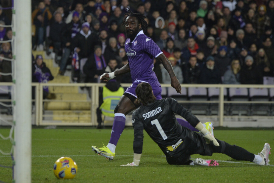 FIORENTINA - INTER  28-01-2024  NZOLA GOL ANNULLATO GALASSI SILVANO/SILPRESS