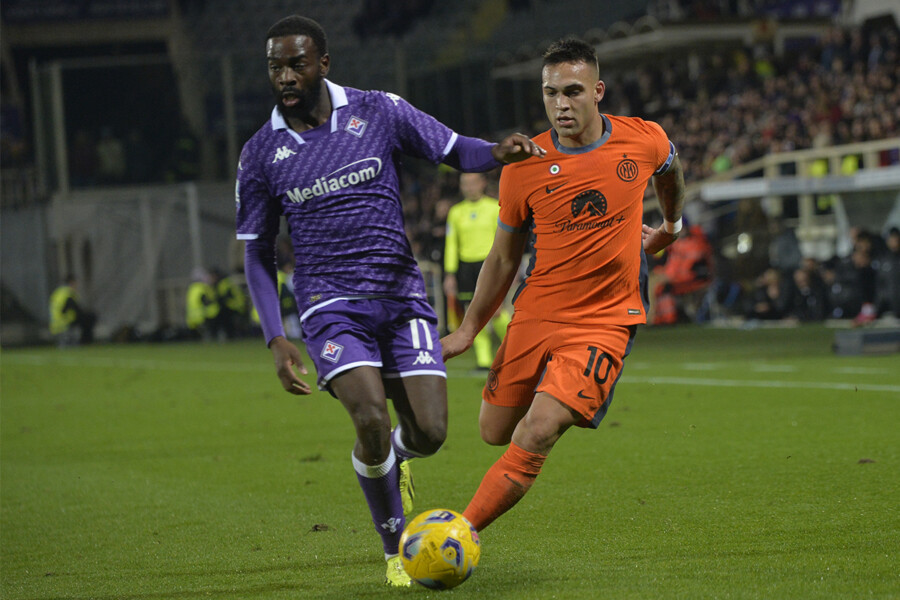 FIORENTINA - INTER  28-01-2024  IKONE E LAUTARO MARTINEZ GALASSI SILVANO/SILPRESS
