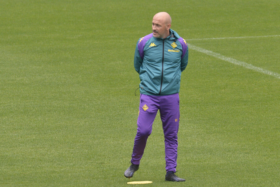 FIORENTINA 01-05-2024 RIFINITURA PER LA PARTITA CONFERENCE LEAGUE. VINCENZO ITALIANO GALASSI SILVANO/SILPRESS