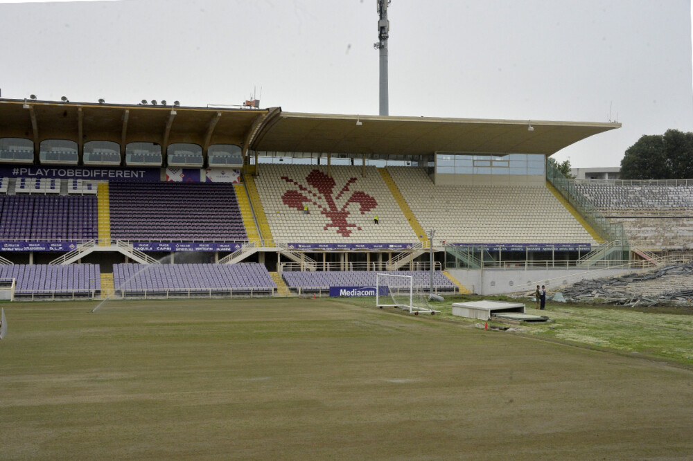 FIORENTINA 20-06-2024 LA CURVA FIESOLE IN DEMOLIZIONE. GALASSI SILVANO/SILPRESS Franchi