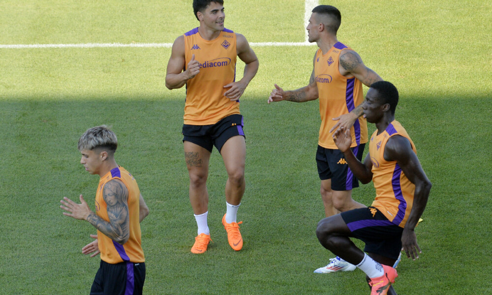 FIORENTINA 17-07-2024 VIOLA PARK RITIRO PRE CAMPIONATO 2024-2025 KAYODE, BIRAGHI E SOTTIL GALASSI SILVANO/SILPRESS