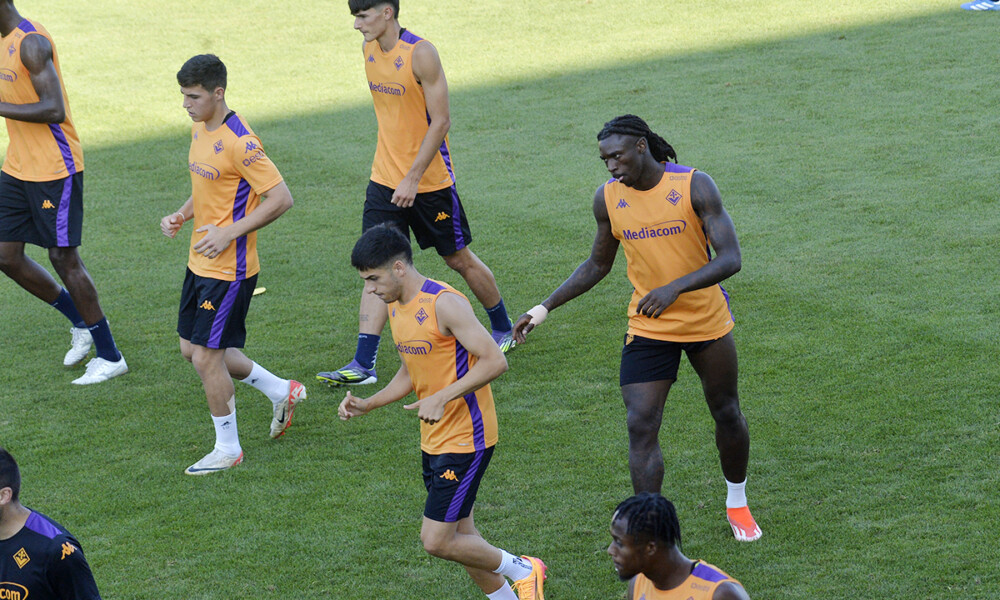 FIORENTINA 17-07-2024 VIOLA PARK RITIRO PRE CAMPIONATO 2024-2025 MOISE KEAN IN GRUPPO GALASSI SILVANO/SILPRESS Fiorentina ritiro Viola Park