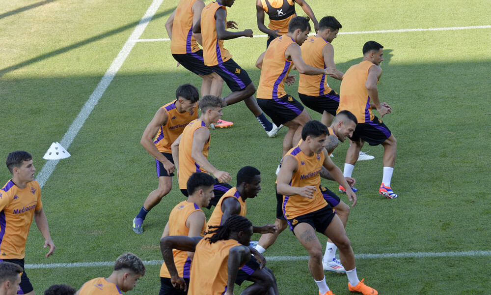 FIORENTINA 17-07-2024 VIOLA PARK RITIRO PRE CAMPIONATO 2024-2025 GRUPPO IN ALLENAMENTO GALASSI SILVANO/SILPRESS