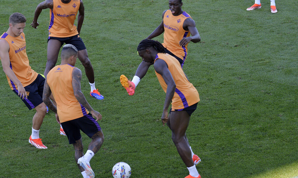 FIORENTINA 17-07-2024 VIOLA PARK RITIRO PRE CAMPIONATO 2024-2025 KEAN,KAYODE E DODO GALASSI SILVANO/SILPRESS