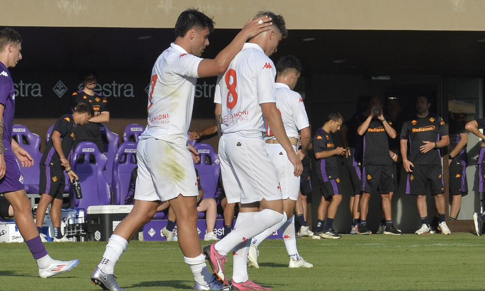 FIORENTINA 14-07-2024 VIOLA PARK RITIRO PRE CAMPIONATO 2024-2025 ESULTANZA DI RICCARDO SOTTIL E BEKALO GALASSI SILVANO/SILPRESS