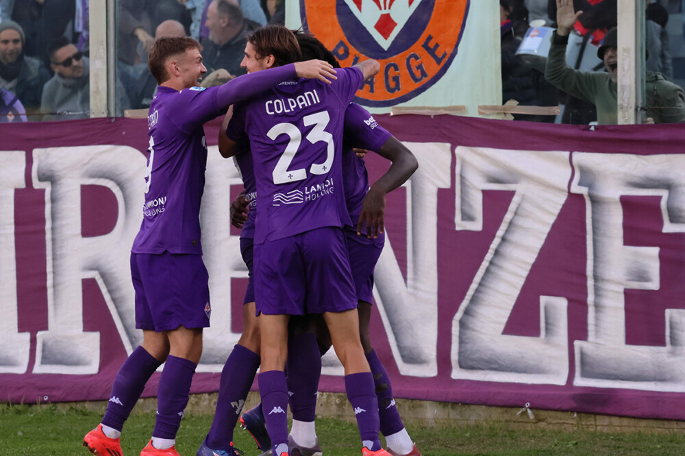 Esultanza Kean, Colpani e Beltran - Fiorentina
