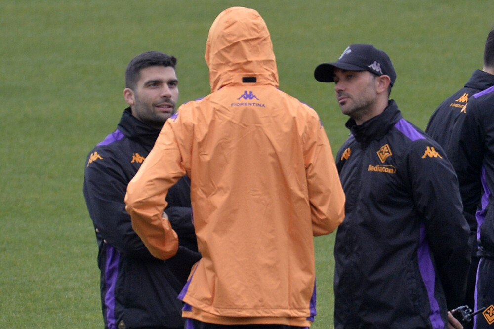 FIORENTINA -18-12-2024  RIFINITURA PER LA GARA CONTRO IL VITORIA GUIMARAES. RAFFAELE PALLADINO GALASSI SLVANO/SILPRESS