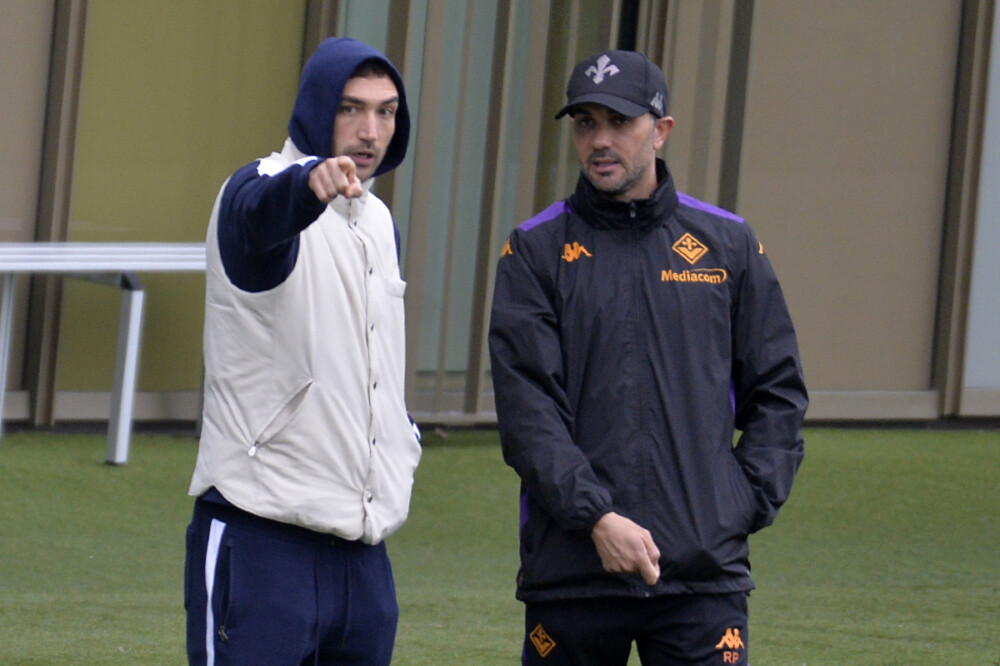 FIORENTINA -18-12-2024  RIFINITURA PER LA GARA CONTRO IL VITORIA GUIMARAES. RAFFAELE PALLADINO GALASSI SLVANO/SILPRESS Cataldi e Palladino -Fiorentina