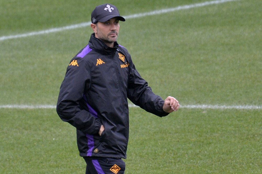 FIORENTINA -18-12-2024  RIFINITURA PER LA GARA CONTRO IL VITORIA GUIMARAES. RAFFAELE PALLADINO GALASSI SLVANO/SILPRESS