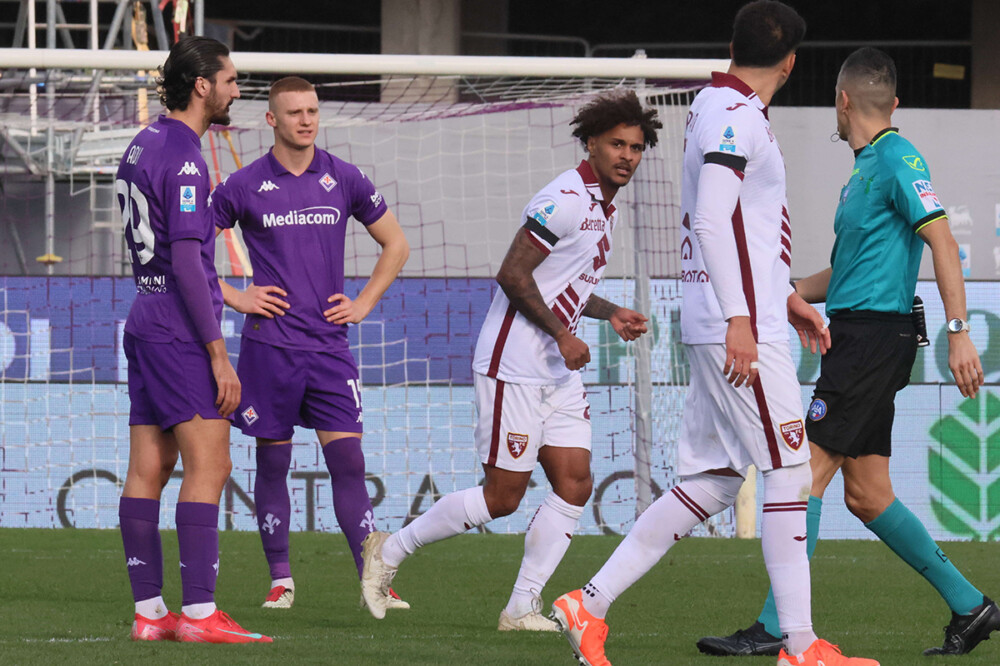 Comuzzo e Adli Fiorentina e Coco Saul Torino